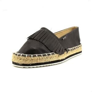 MTNG NWOB Tar Black Fringe Accent Espadrille 6